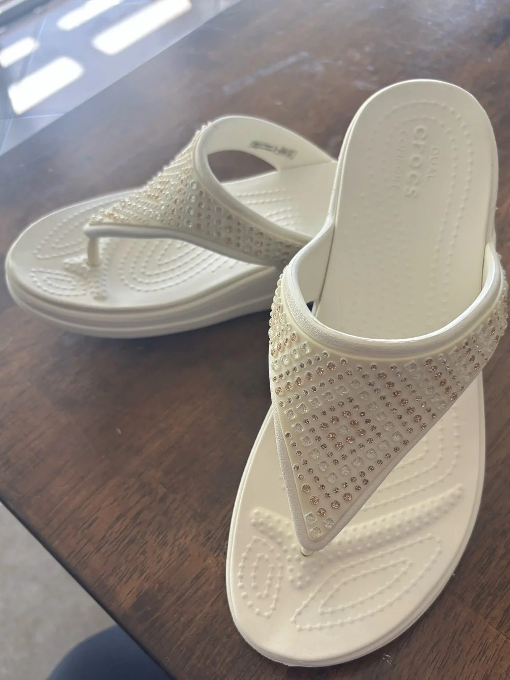 CROCS white sandals